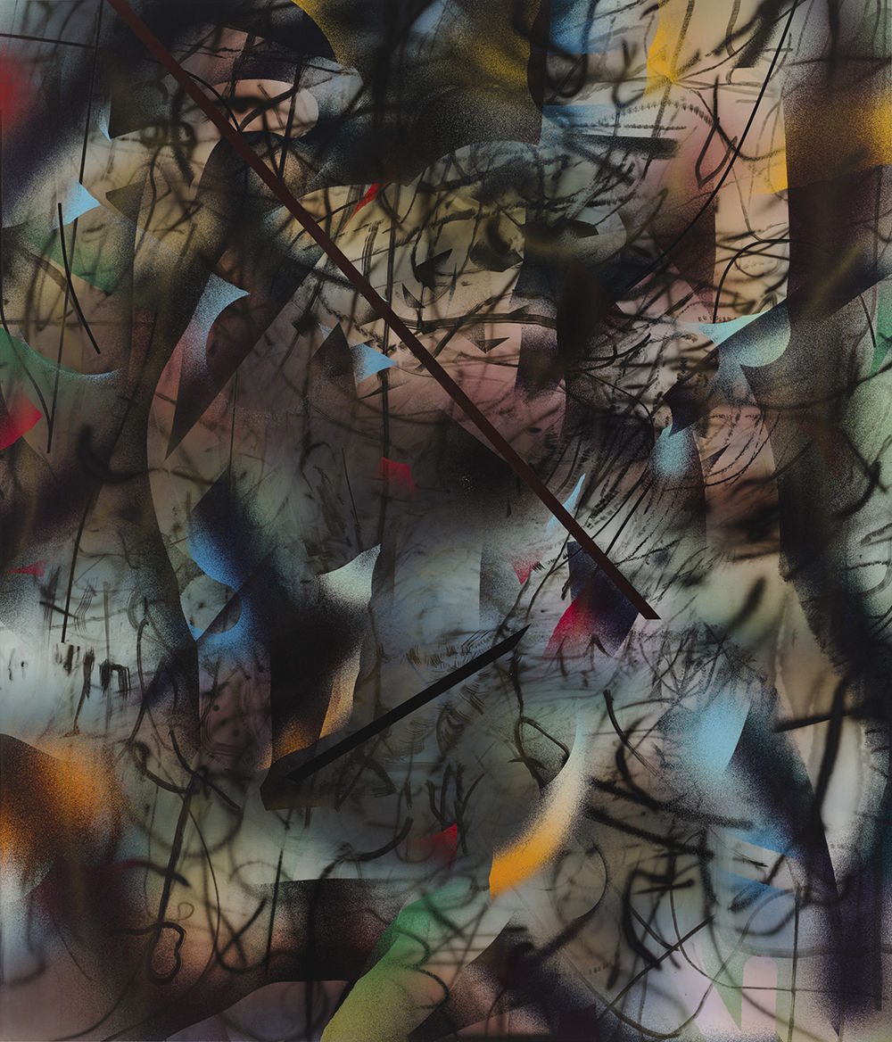 An abstract painting by Julie Mehretu