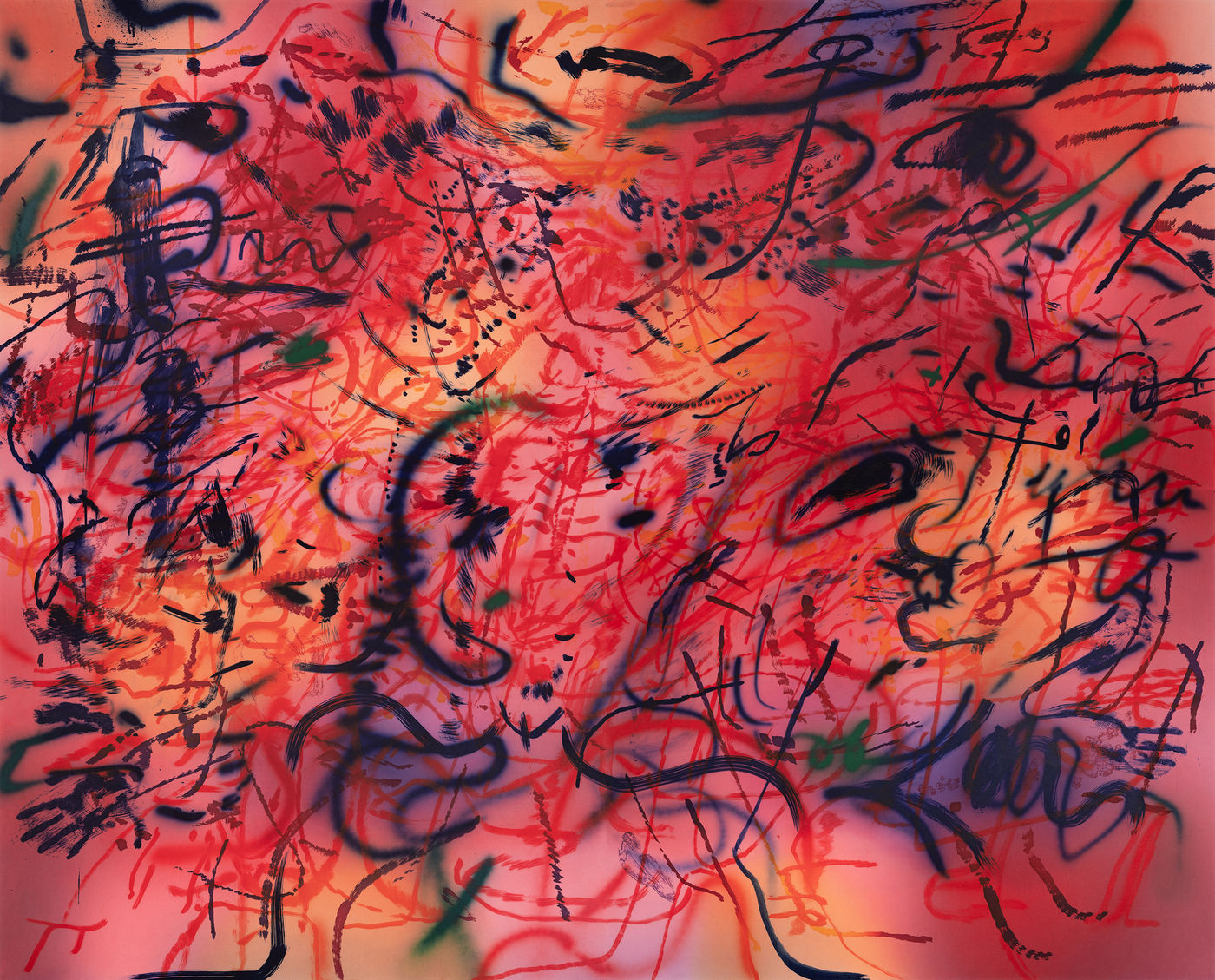 A colorful abstract artwork by Julie Mehretu