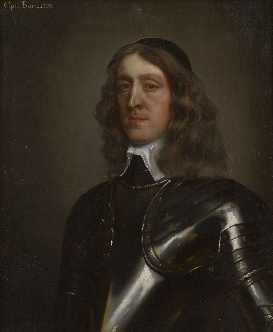 Portrait of a man wearing armour, by Sir Peter Lely.