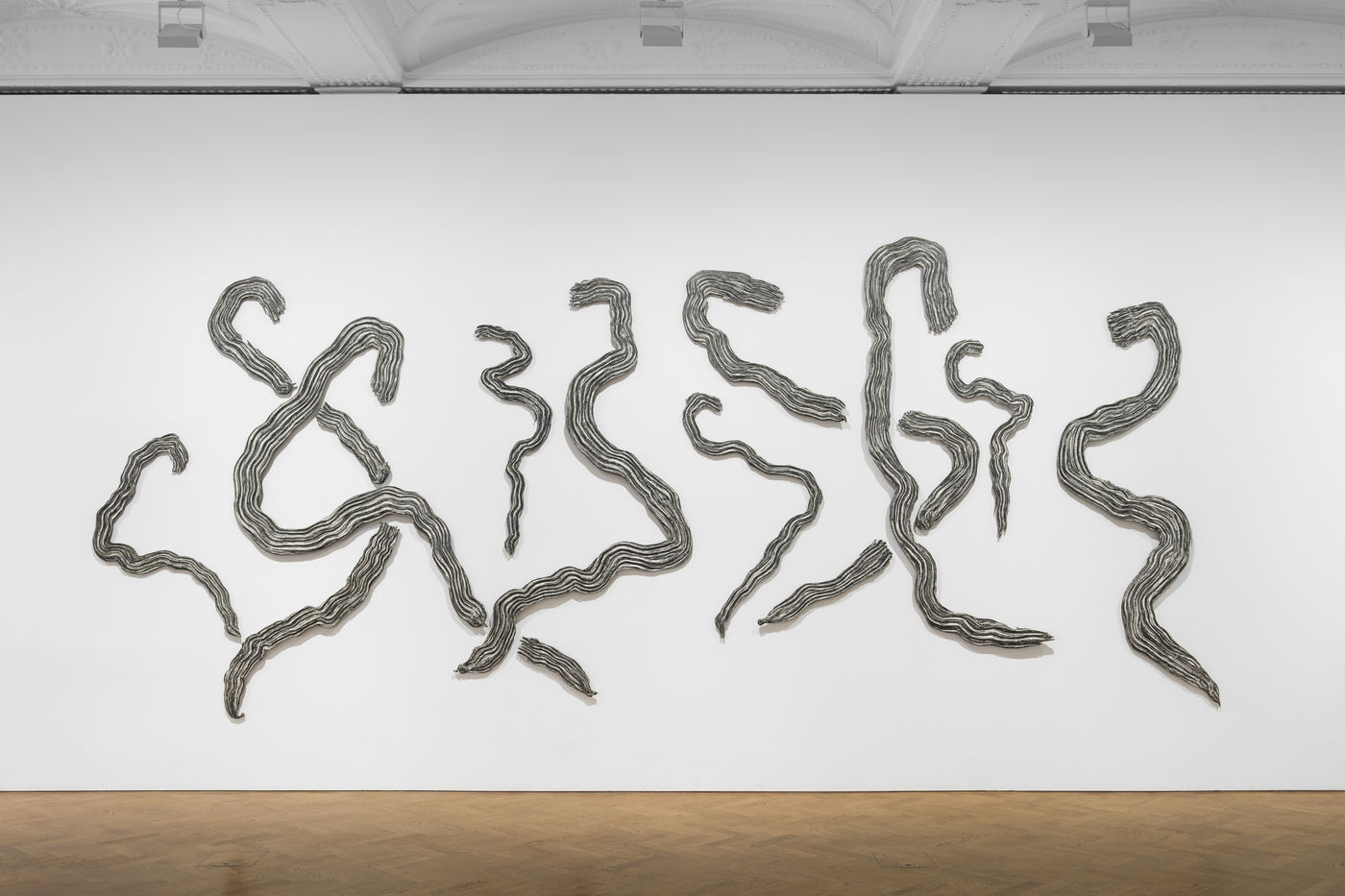 The Brushstrokes were created by applying a mixture of gesso, modelling paste and marble dust to Masonite panels with a...