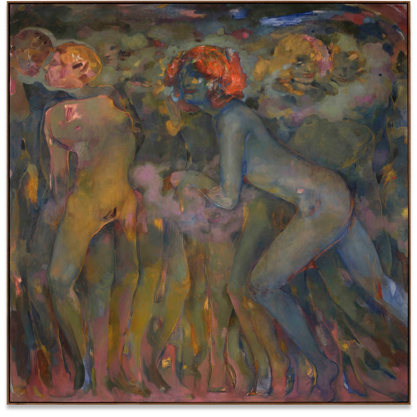 Eva Helene Pade Bl&aring; aften [Blue Evening], 2024 Oil on canvas 180 x 180 cm (70.87 x 70.87 in)