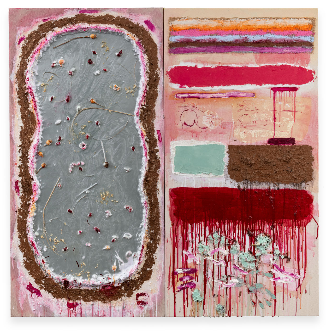 Often formed by pouring paint directly onto the canvas, the ponds in Snyder&rsquo;s recent work emulate deep pools of water...