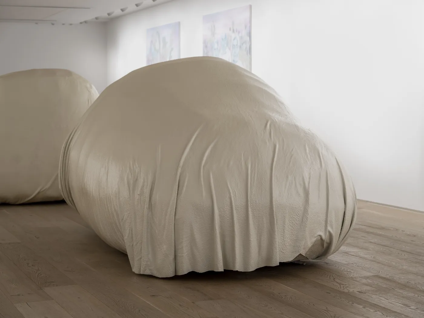 Juree Kim Wet Matter_202602, 2026 Wet soil, mixed media, scent 255 &times; 350 &times; 170 cm (100.39 &times; 137.8 &times;...