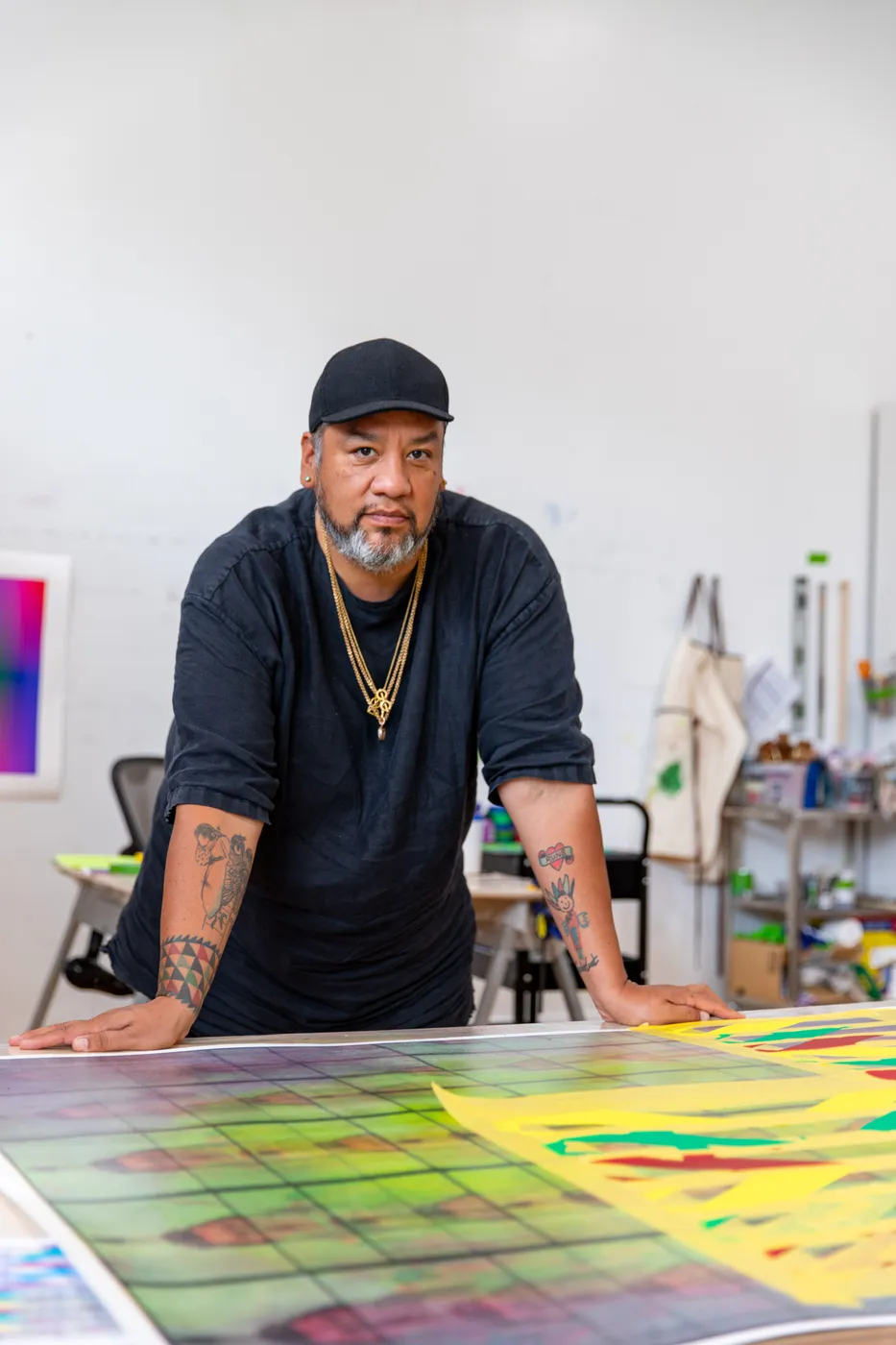 JEFFREY GIBSON, b. 1972, American Jeffrey Gibson fuses his Choctaw-Cherokee heritage and experience of living in Europe, Asia and the...