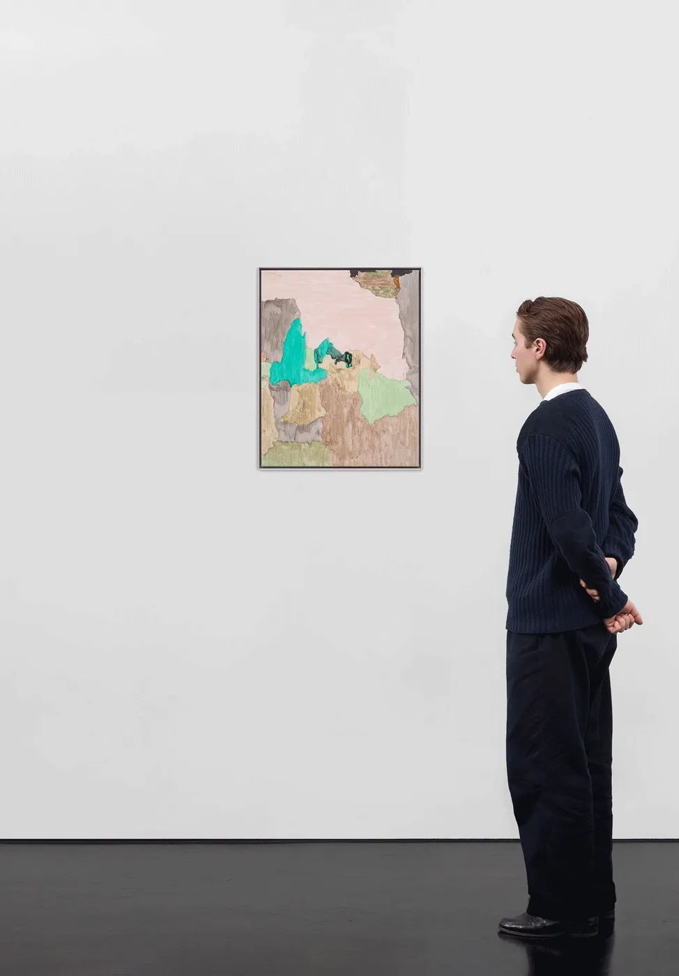 This luminous painting draws the viewer into a rich conceptual investigation of Andreas Eriksson&rsquo;s rural surroundings in Medelplana, Sweden. The...