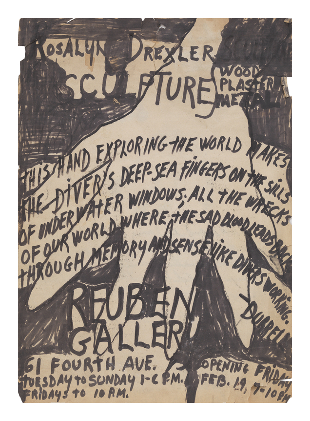 Rosalyn Drexler, Untitled (Exhibition Announcement), 1960