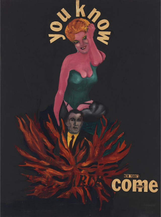 You Know (Anthony Quinn), 1962, Acrylic and paper collage on canvas