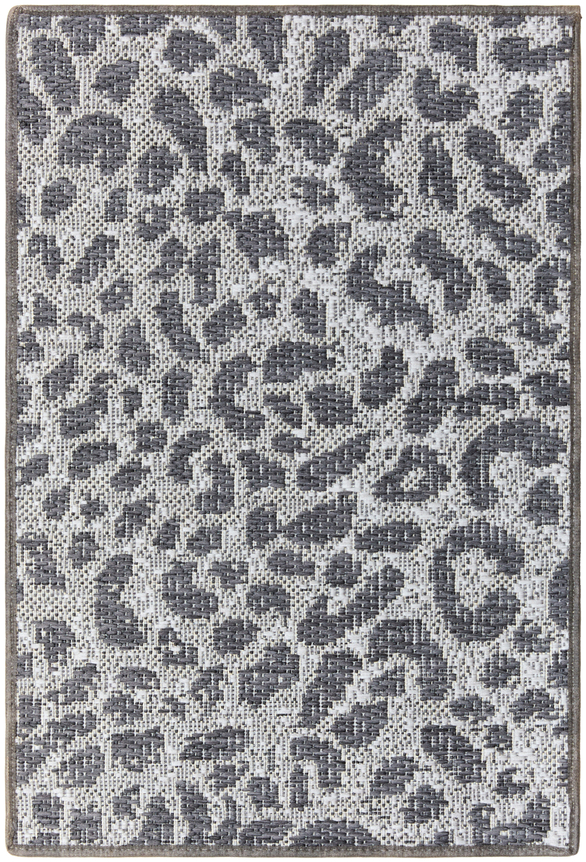 1'6" x 2'3" ava sample in the charcoal colorway. these are leopard spots