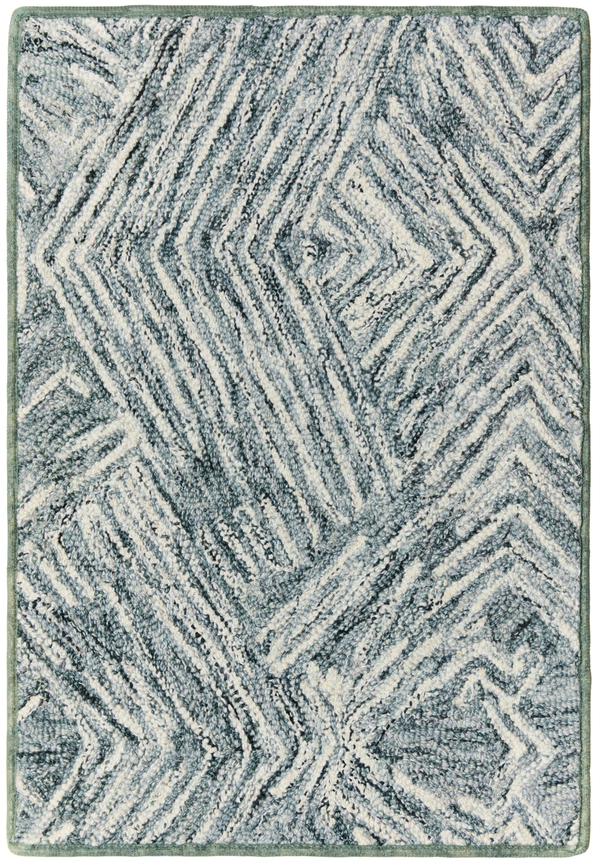 1'2" x 2'3" kebara sample in the stone colorway. there are angled paint strokes going into each other