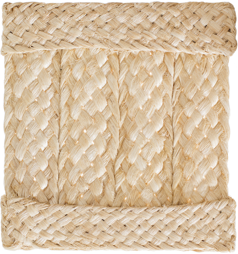 quarter natural fiber sample in the oak colorway