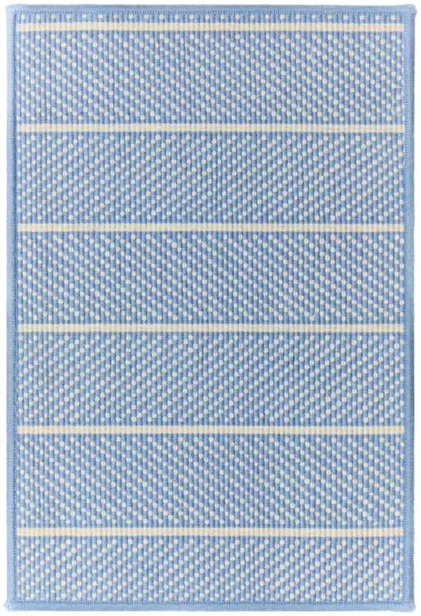 1'6" x 2'3" springfield sample in the powder colorway. the design contains thin horizontal lines separating a dotted field.