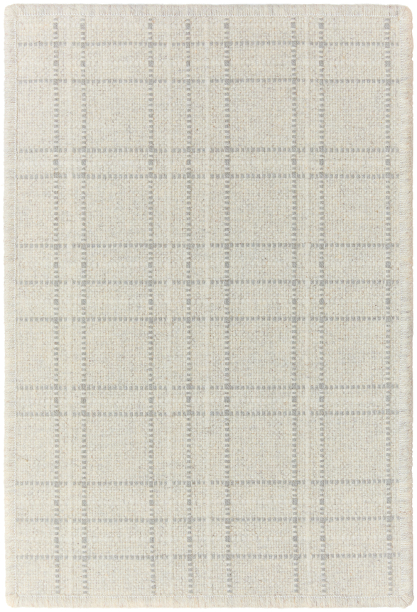 1'6" x 2'3" ronan sample in the linen colorway. the design is similar to tartan