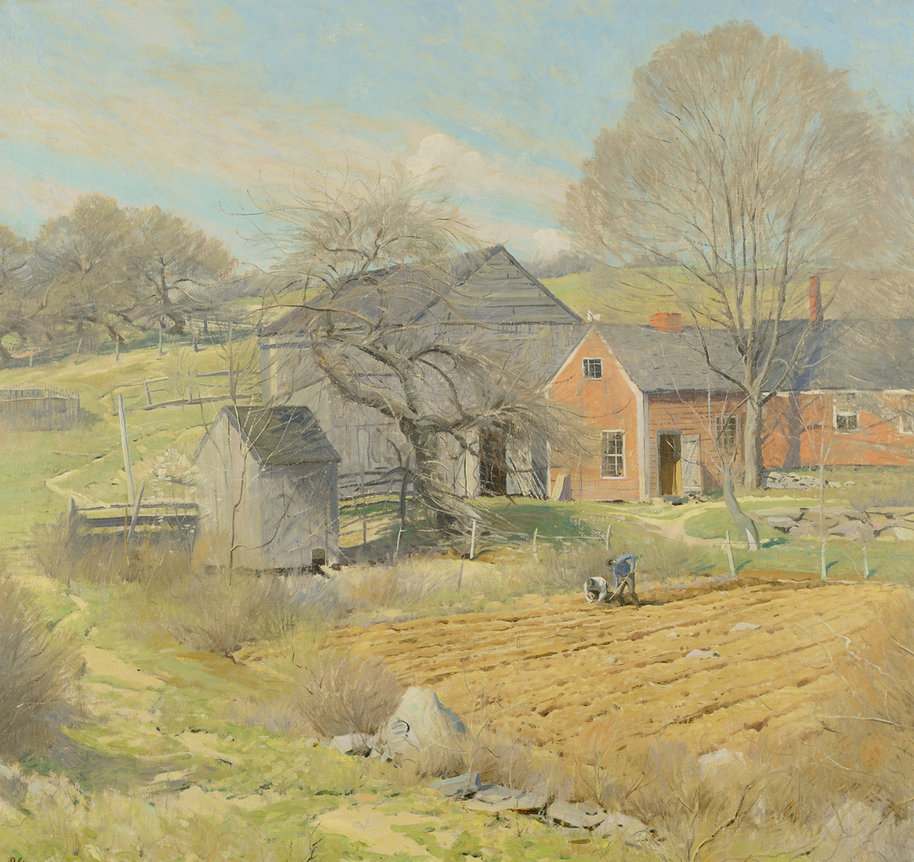 Red House, Rindge, NH by Ogden Pleissner.