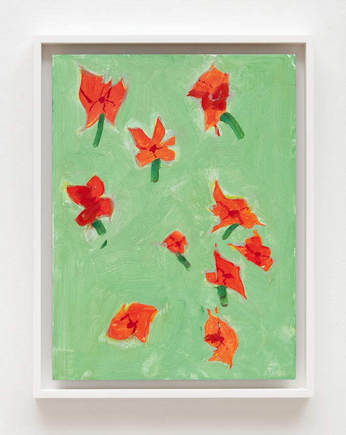 Alex Katz, Study for Red Flowers 1, 2025