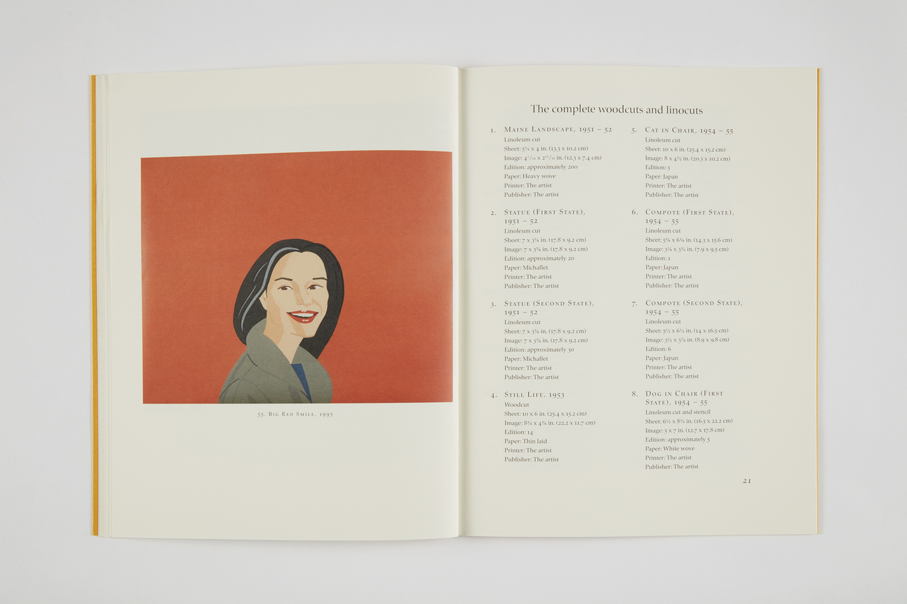 Alex Katz: The Woodcuts and Linocuts, 2001