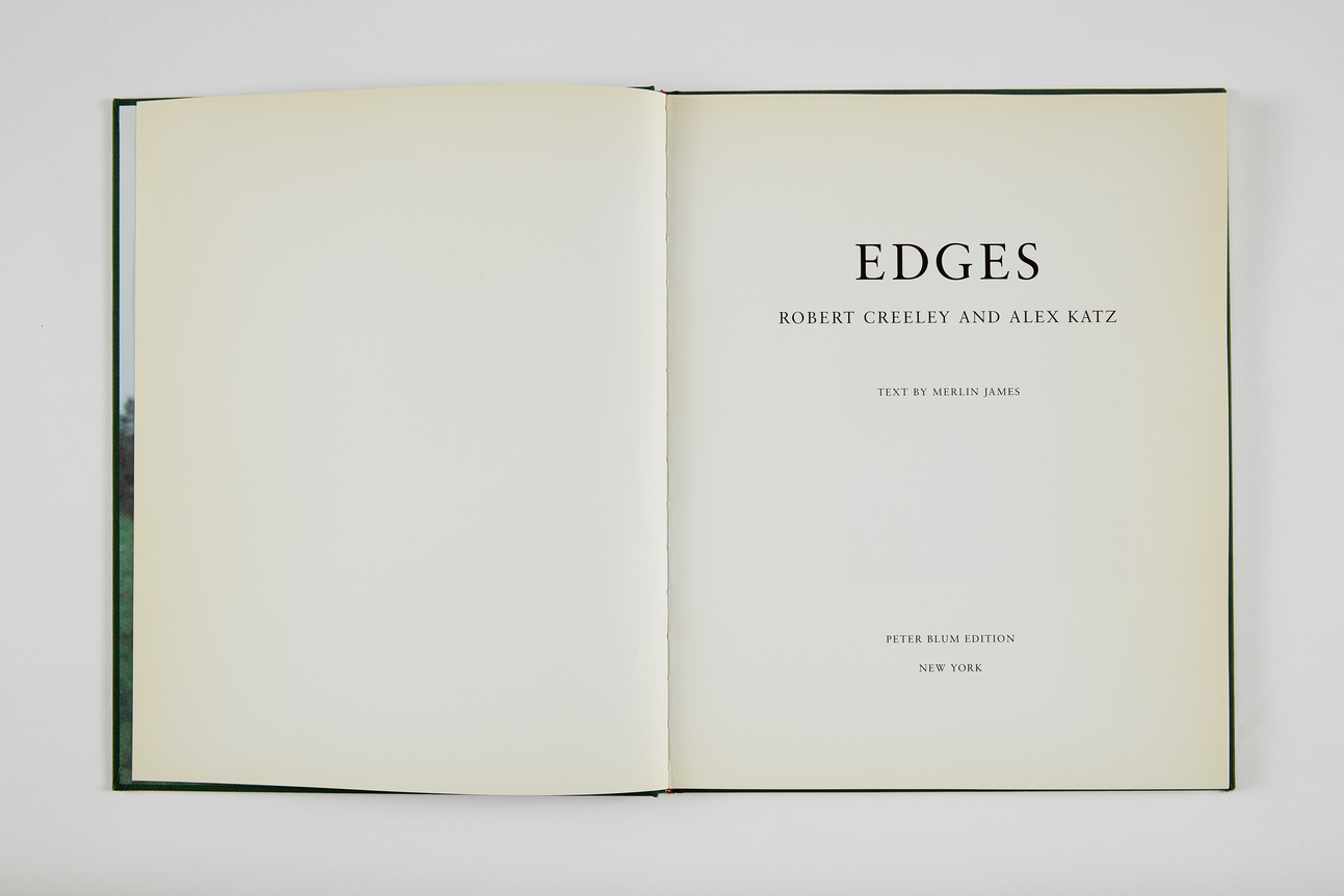 Alex Katz and Robert Creeley: Edges, 1999