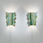 Alice Gavalet, Untitled (Pair of Yellow & Blue Sconces), 2024