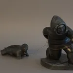 Akeeaktashuk, Hunter & Seal / chasseur et phoque, ca. 1953