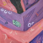 Antonio Kuschnir, Woman in blue with parrot, 2025