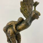 Hervé Yamguen sculpture. Bronze. Historical Cameroonian artist. Abstract figurative. AFIKARIS Gallery. Contemporary African Art in Paris. Cercle Kapsiki.