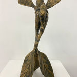 Hervé Yamguen sculpture. Bronze. Historical Cameroonian artist. Abstract figurative. AFIKARIS Gallery. Contemporary African Art in Paris. Cercle Kapsiki.