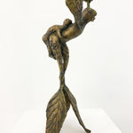 Hervé Yamguen sculpture. Bronze. Historical Cameroonian artist. Abstract figurative. AFIKARIS Gallery. Contemporary African Art in Paris. Cercle Kapsiki.