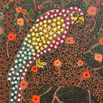 Ousmane Niang painting. Senegalese Artist. Contemporary African art in Paris. AFIKARIS PARIS. Acrylic and pastel on canvas. Pointillism. Anthropomorphic figures.