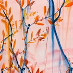 .Omar Mahfoudi painting. Moroccan Artist. Contemporary African art in Paris. AFIKARIS Gallery. Acrylic and ink on paper and canvas. Figurative. Abstraction. Cinematic paintings.