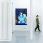 View of the painting Dami and Obasi by Nigerian painted Boluwatife Oyediran at AFIKARIS Gallery. Paris. African contemporary Art