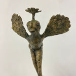 Hervé Yamguen sculpture. Bronze. Historical Cameroonian artist. Abstract figurative. AFIKARIS Gallery. Contemporary African Art in Paris. Cercle Kapsiki.