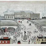 L. S. Lowry, Landscape With Farm Buildings