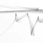 A diptych Artwork made on tinted wasli paper with gestural strokes in grey and red with gouache colour with each stroke having multiple smaller strokes within it depicting a horizontal freehand stroke extending from the first part of the diptych to the second seeming like a scribble towards the end