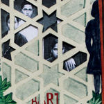 A colourful painting on Nepali paper pasted on three layers of wasli paper depicting patterns, motifs, architecture, portraits and text that represents the nostalgia of the artist for her ancestral lineage and home in Bangladesh