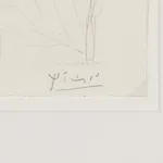 Pablo Picasso, Autoportrait sous trois formes: Pientre Couronne, Sculpteur en buste et Minotaur amoureux Minotaure Caressant une Femme, 1933/1939