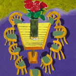 David Hockney, Richard with Flowers, August 2025, 2025