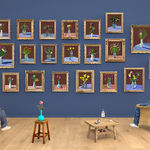 David Hockney, 25th June 2022, Looking at the Flowers (Framed) , 2022