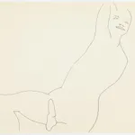 Andy Warhol, Reclining Male Nude Partial Figure, c. 1957