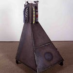 John Bock, Eichenpfahl 40 cm reinda (Oak tree 40 cm inside), 2004