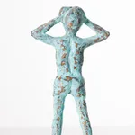 BABETTE DEGRAEVE, JONGETJE MET HOND (rechts dragend)