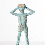 BABETTE DEGRAEVE, JONGETJE MET HOND (rechts dragend)