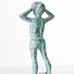 BABETTE DEGRAEVE, JONGETJE MET HOND (rechts dragend)