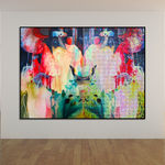 Mirror waves, BLO, KAN, JAW, Street art, color, colorful, joyful, acrylic painting, street art, abstract painting, contemporary pop art, Art Thema Heyi Gallery, Brussels, home interior art design