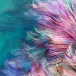 waltz of flower oil painting of Noriko Kurafuji sakura flowing flower spring flower impression art abstract flower art at Art Yi gallery in Brussels