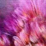 nagare waltz of flower painting Noriku kura fuji pink and purple spring flower japanese painting japan contemporary painting oil painting impressionist painting Art Yi gallery brussels art gallery