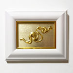 Yuiko Rayka hars bladgoud hedendaagse kunst aan de muur abstracte kunst mixed media Art Yi-galerij Kunstgalerij Brussel