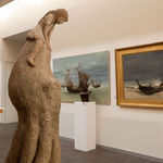 Am Strand von Berck Sophie Verger Tierskulptur Oktopusskulptur Mädchenskulptur Gartenskulptur Tourskulptur zeitgenössische Skulptur Bronzeskulptur Art Yi Galerie Brüsseler Kunstgalerie