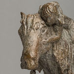 the secret cute child and adorable animal contemporary bronze horse sculpture sophie verger