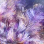 Nagare wals van bloemen schilderij Noriku Kura Fuji donkerpaars en goud lentebloem Japanse schilderkunst Japanse hedendaagse schilderkunst olieverfschilderij impressionistische schilderkunst Art Yi galerie Brusselse kunstgalerie