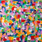 Vibrant abstract painting by artist Emilio DiIorio.