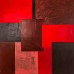 Abstract collage by painter Emilio DiIorio